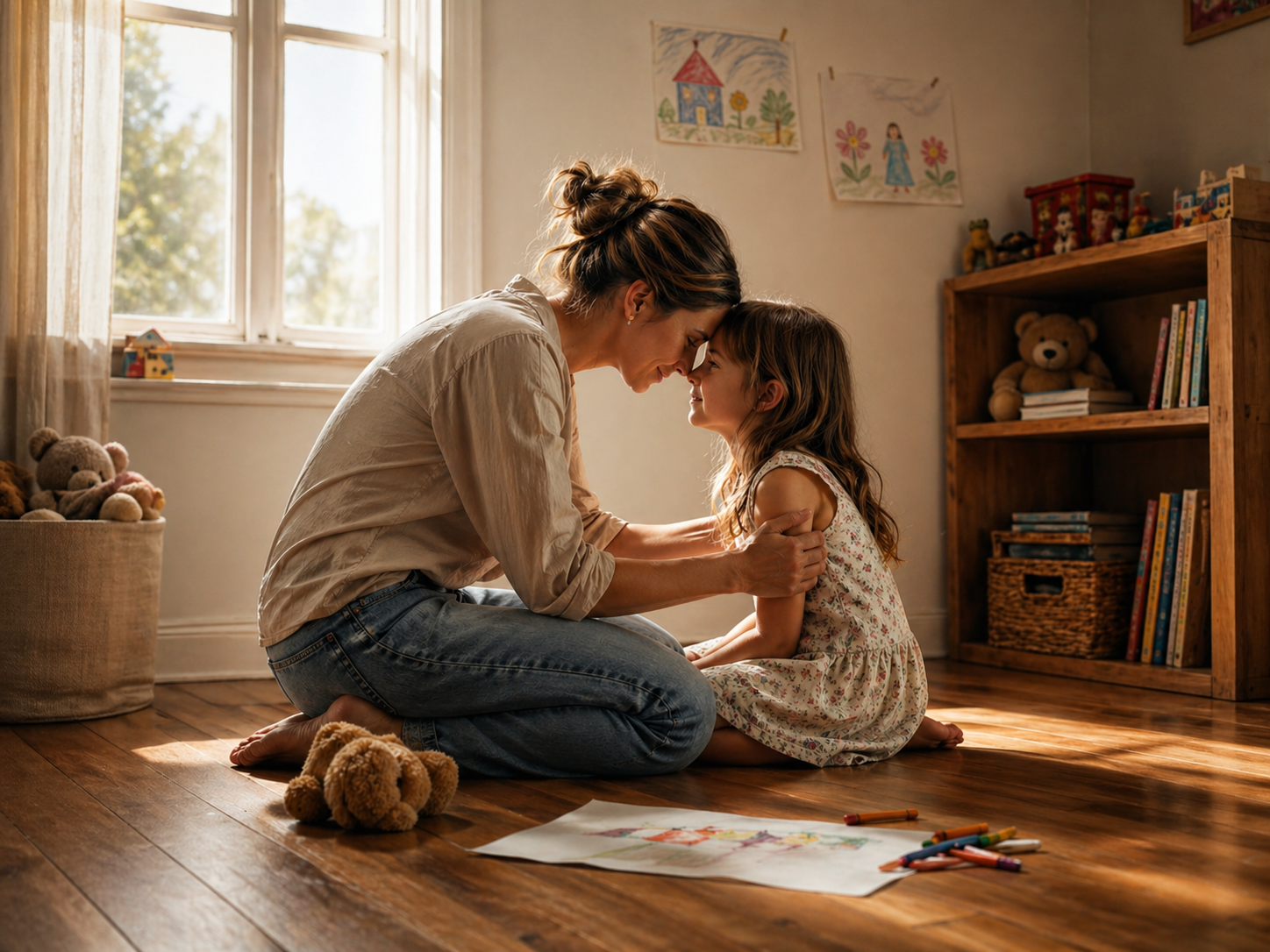 Mama e hija abrazandose
